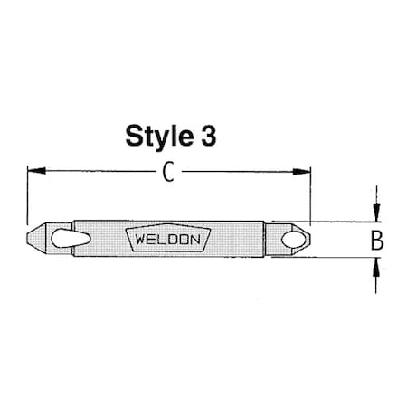 Drill America WELDC-6 3/32"-11/64" 60 degree Deburring Tool WELDC-6